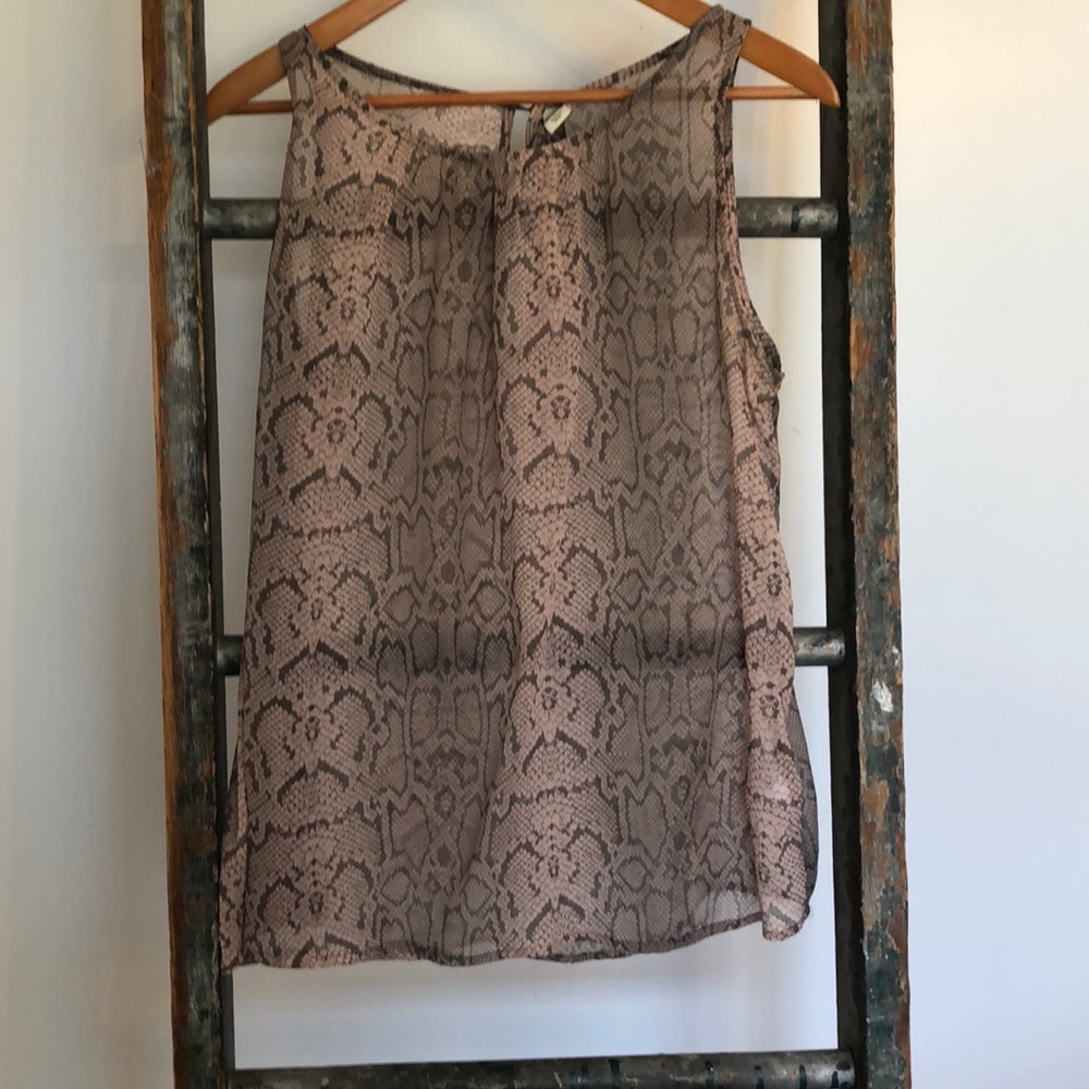 Snake print tank blouse